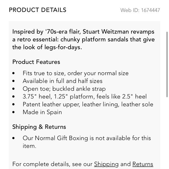 New In Box Stuart Weitzman “Real Deal” black patent leather platform sandals 7.5 - Picture 9 of 9